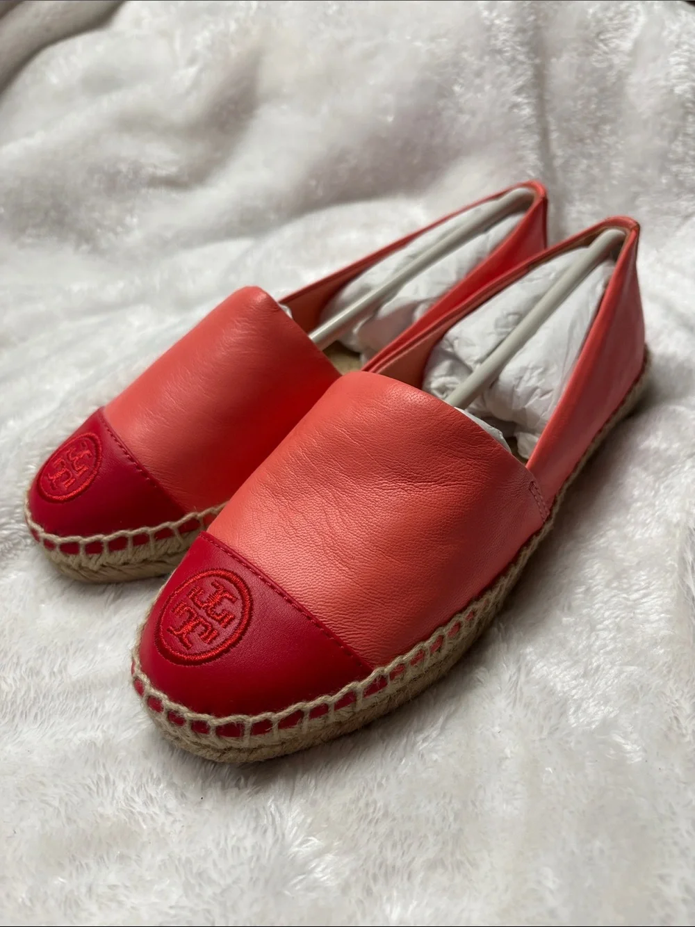 Tory Burch Leather Espadrille Flats